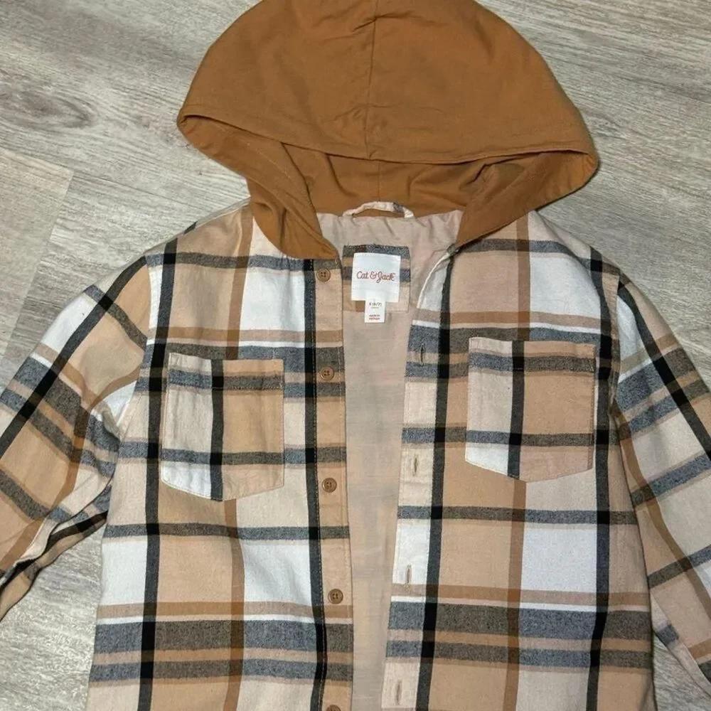 Flannel Cat &‎ Jack kids small 6/7